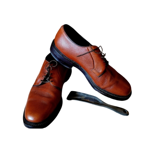 Allen Edmonds Other - Allen Edmonds Leeds Lace Up Brown Pebble Grain Leather Derby Dress Shoes Size 7D